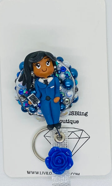 Business Woman Badge Reel